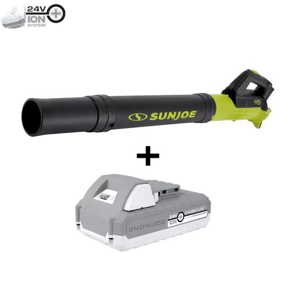 Sun Joe 24Volt iON Cordless Compact Turbine Jet Blower Kit, Snow Joe, Mfr#: 24V-TB-LTE-P1